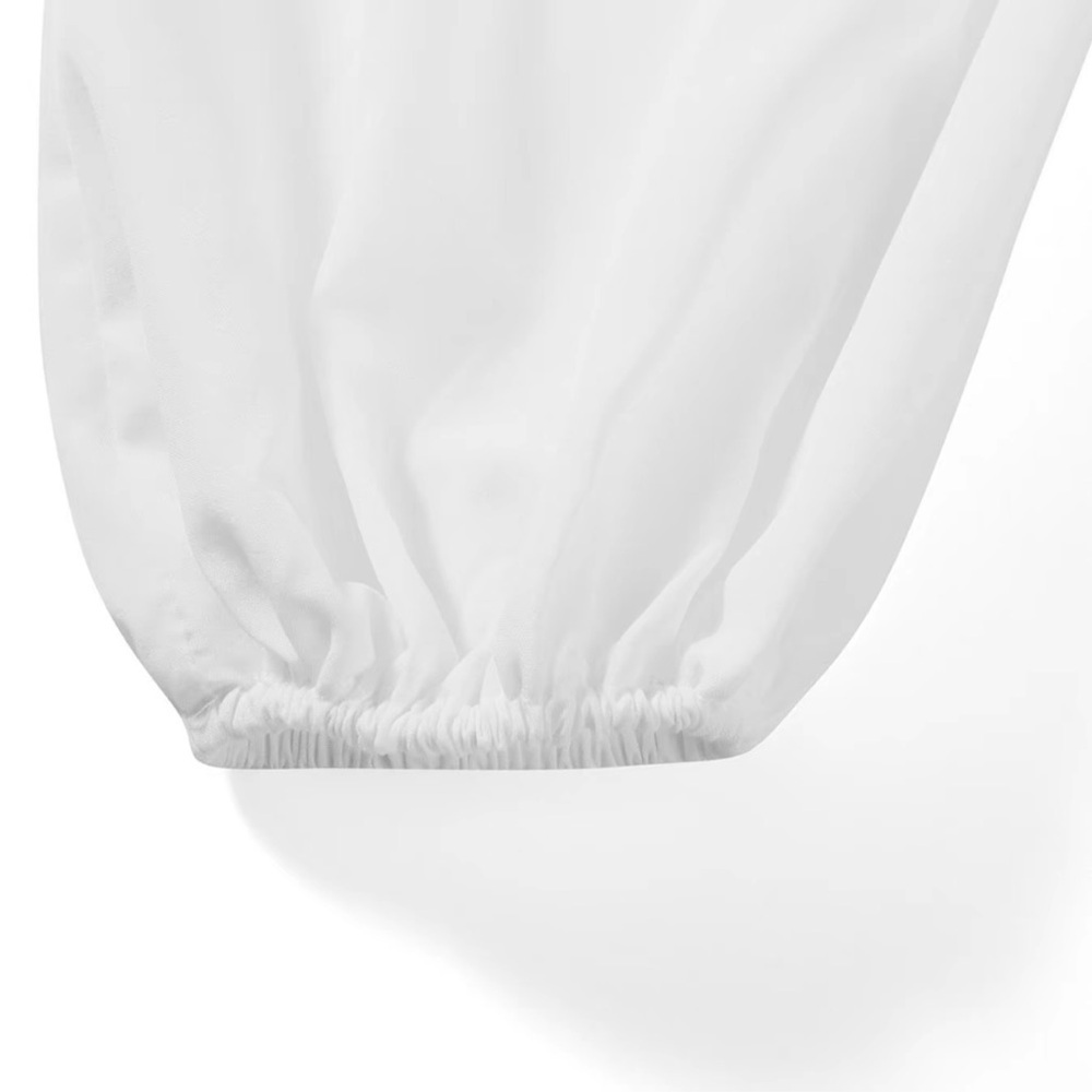 Women’s Plain Cut Out Tie Back Off Shoulder Top In White XL - Picture 11 of 13